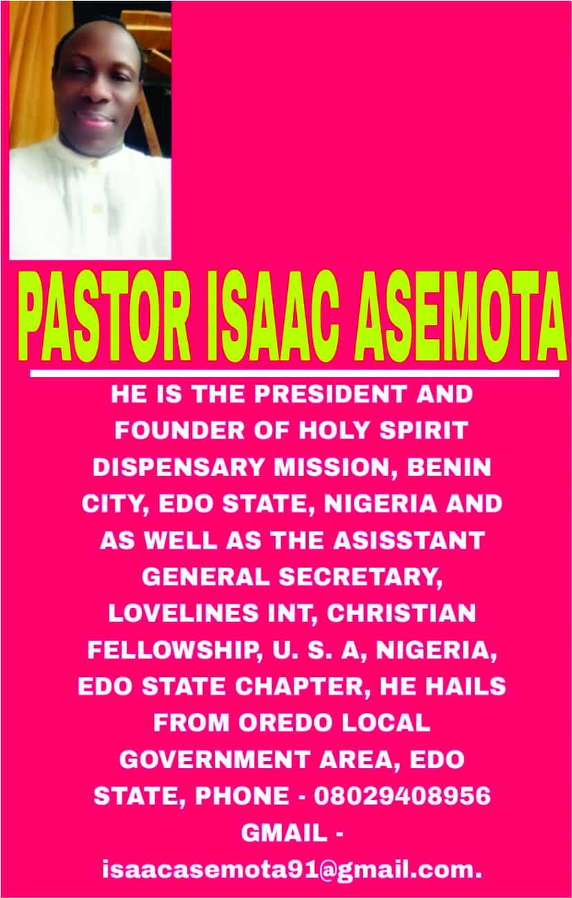 Pastor Isaac .A.