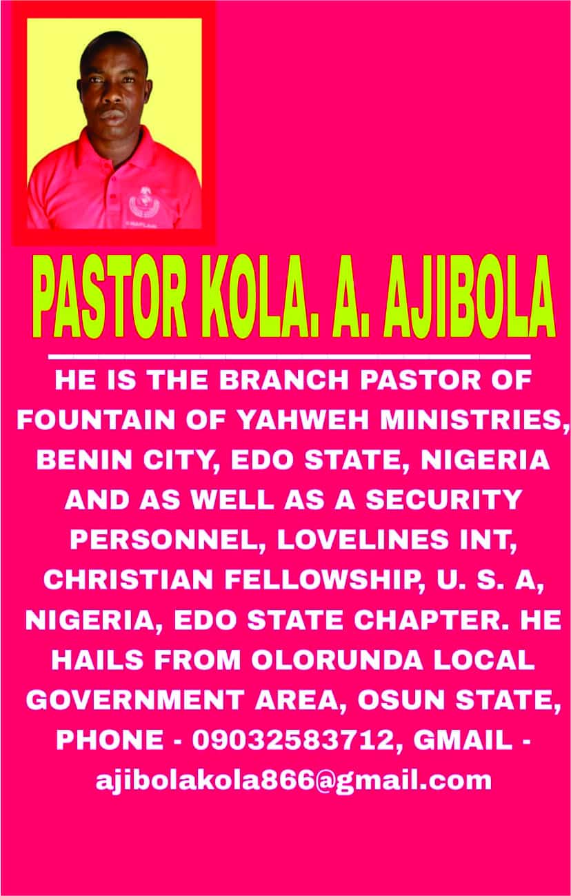 Pastor Kola .A. A.